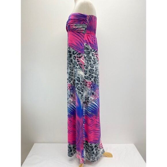 Venus Strapless Maxi Dress Animal Print Size Small - Picture 3 of 8